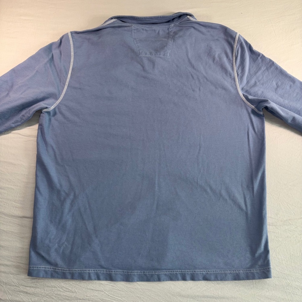Nautica Mens XXL Light Blue 1/4 Zip Pullover Cotton Jersey Long Sleeve Shirt - Picture 2 of 9